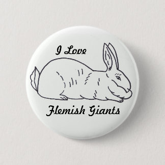 Flemish Giant Bunny Button
