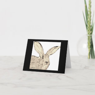 Flemish Giant Rabbit Faces Greeting Card