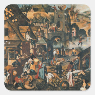 Flemish Proverbs Square Sticker