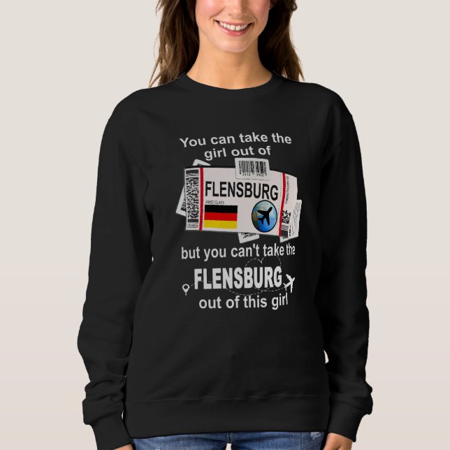 Flensburg Boarding Pass Flensburg Girl Flensburg Sweatshirt (Front)