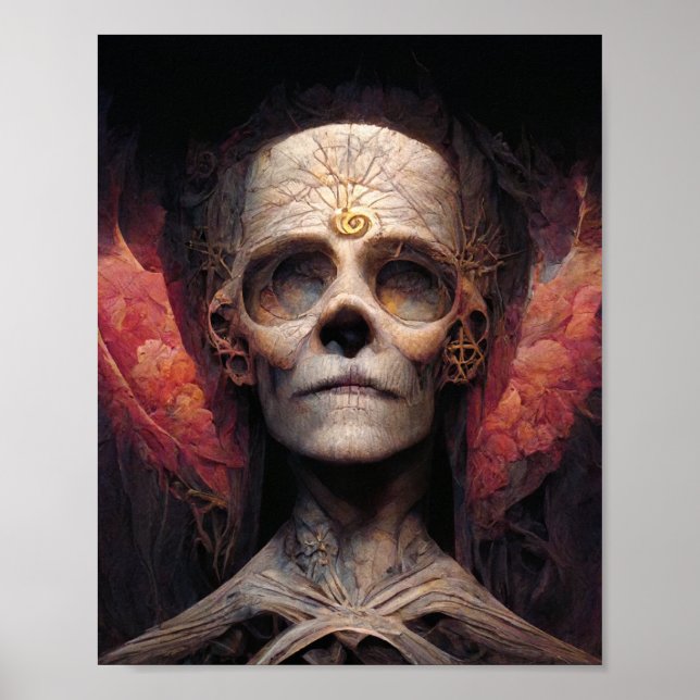 Flesh And Bone Dark Fantasy Science Fiction Art Poster (Front)