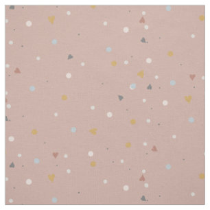 Flesh Heart Dot Dusty Pink Gold Grey Baby Nursery Fabric
