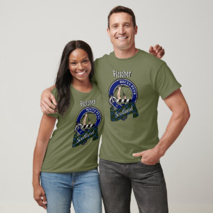 Fletcher Clan Badge & Tartan T-Shirt