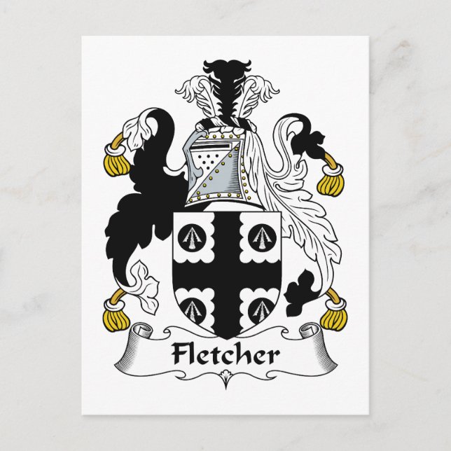 Fletcher Family Crest Postcard (Front)