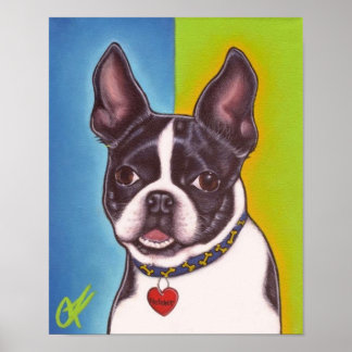 Fletcher the Boston Terrier Poster