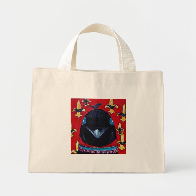 fleur d crows mini tote bag (Front)