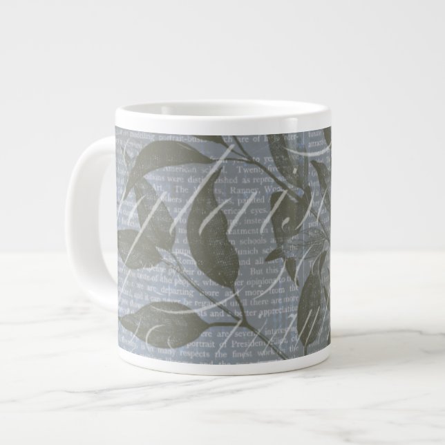 Fleur de Bleu I Large Coffee Mug (Front Left)