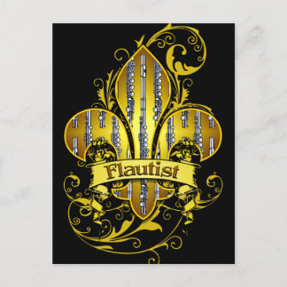 Fleur de flute custom postcard