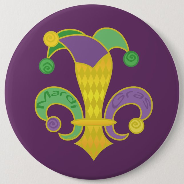 Fleur de Jester 6 Cm Round Badge (Front)