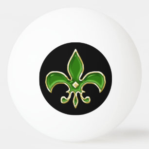 Fleur de Lis3 with custom text area Pingpong Balls