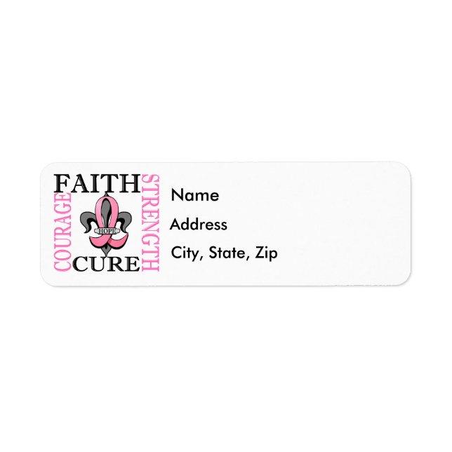 Fleur De Lis 3 Breast Cancer (Front)