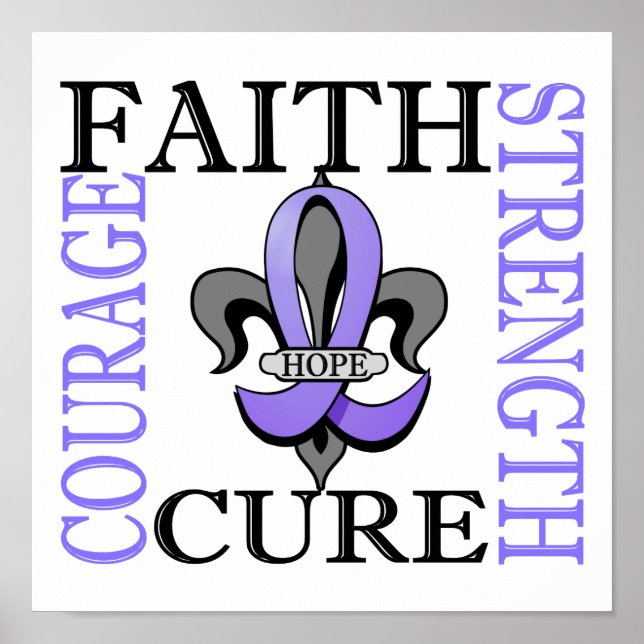 Fleur De Lis 3 Oesophageal Cancer Poster (Front)