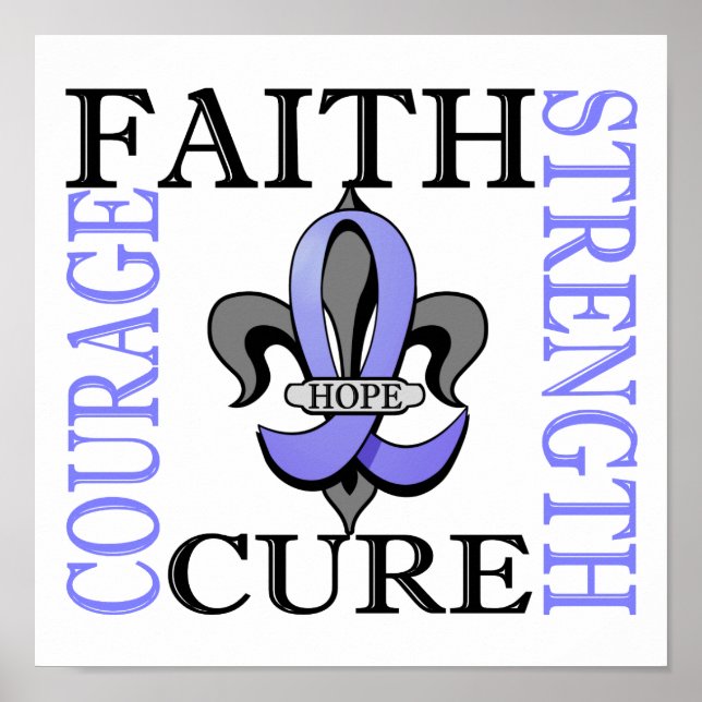 Fleur De Lis 3 Prostate Cancer Poster (Front)