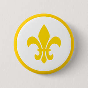 Fleur de Lis 6 Cm Round Badge