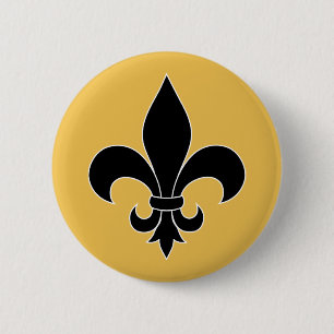 Fleur de Lis 6 Cm Round Badge