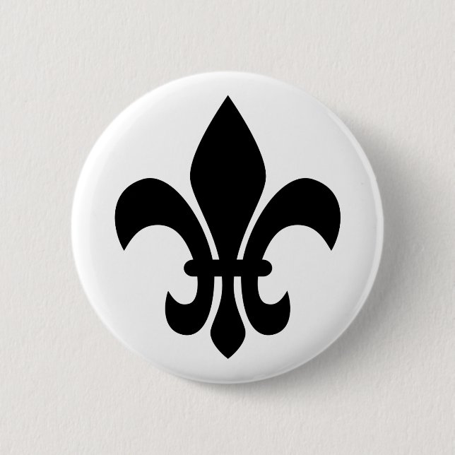 Fleur de Lis 6 Cm Round Badge (Front)