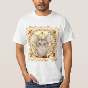 Fleur De Lis Abyssinian Cat t-shirt