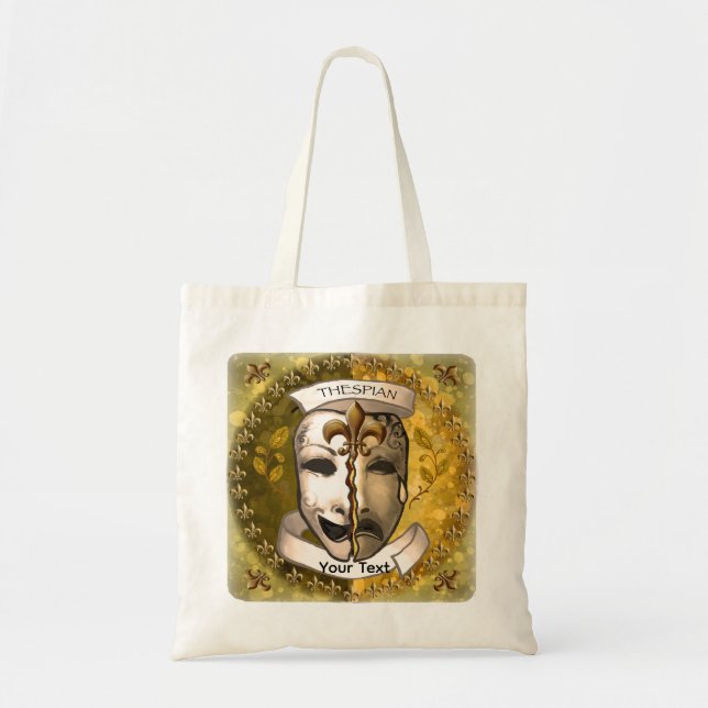 Fleur De Lis Actor Masks Tote Bag (Front)
