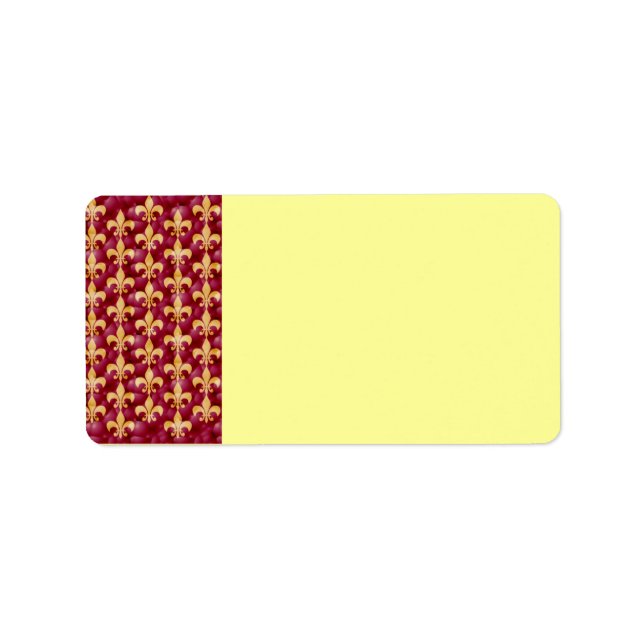 Fleur de Lis Address Label (Front)