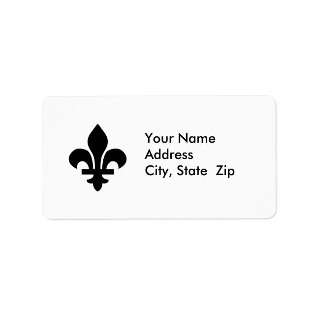 Fleur de Lis Address Label (Front)