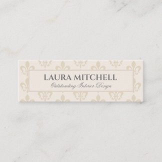 Fleur de Lis Alabaster Business Card