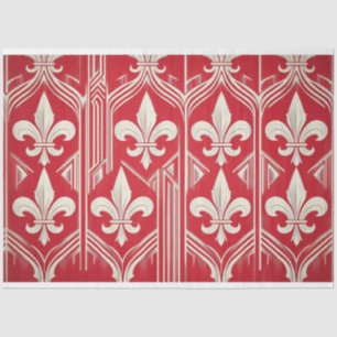 Fleur-de-lis Art Deco Decoupage Tissue Paper