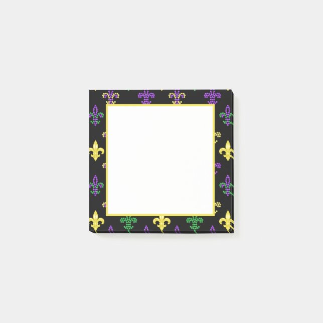 Fleur de Lis Beads - Black Notes (Front)