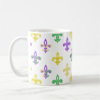Fleur de Lis Beads - White Coffee Mug