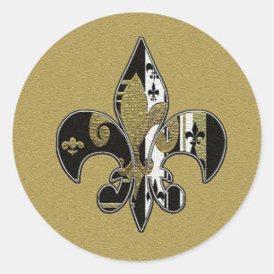 Fleur de lis black and gold stickers