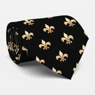 Fleur de lis/black Tie