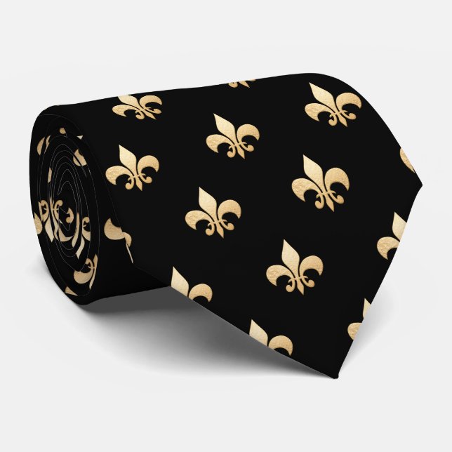 Fleur de lis/black Tie (Rolled)