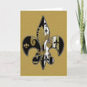 Fleur de lis Bling Greeting Cards
