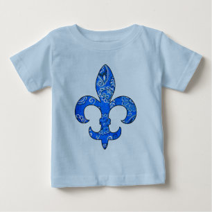 Fleur de lis Blue Bandanna t-shirt