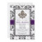 Fleur de Lis Bridal Shower Invitations Plum Black