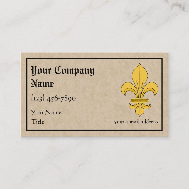Fleur-de-lis Business Card (Front)
