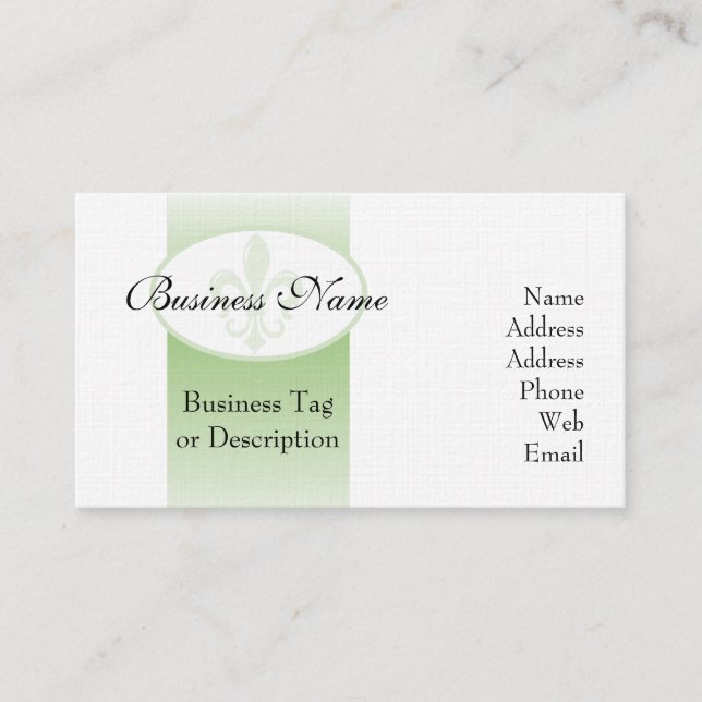 Fleur de lis business card (Front)