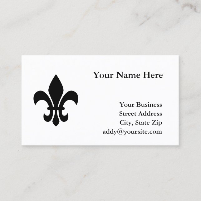 Fleur de Lis Business Card (Front)