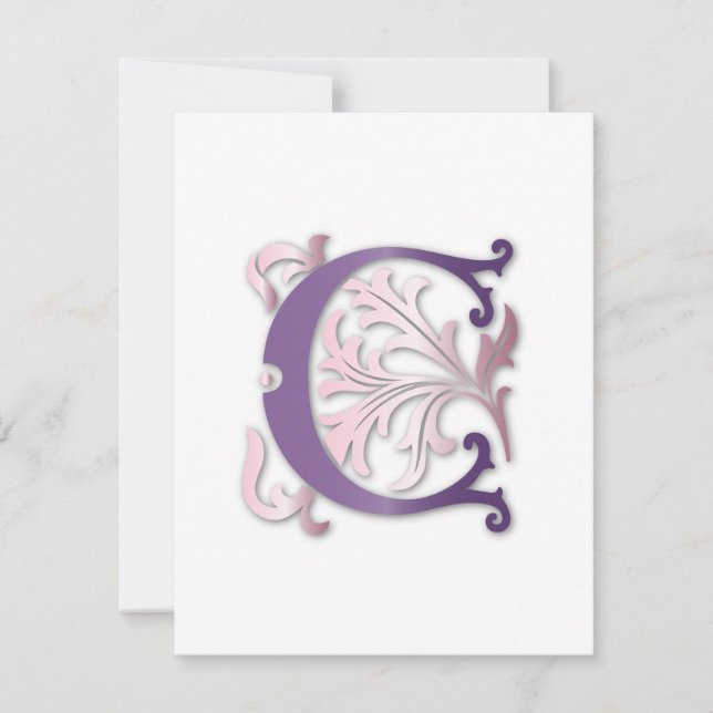 Fleur-de-lis C Monogram Invitation (Front)