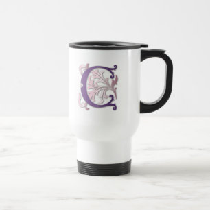Fleur-de-lis C Monogram Travel Mug
