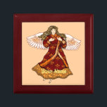Fleur de lis Christian angel  Gift Box<br><div class="desc">Fleur De Lis Angel Jewellery Box, Angel t-shirts and Angel gifts by ArtMuvz Illustration. Romantic Fleur De Lis Angel t-shirt for Mum, Dad, kids, baby. Christian Angel birthday and christmas gifts, tote bag, mug, hat. Angel gifts are a thoughtful and meaningful way to show someone you care. Whether you're looking...</div>