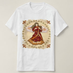 Fleur de lis Christian angel  T-Shirt