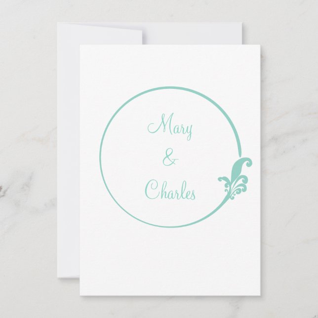 Fleur-de-Lis Circle Invitation (Front)