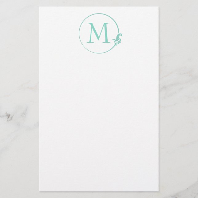 Fleur-de-Lis Circle Stationery (Front)