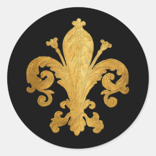 Fleur-de-lis Classic Round Sticker