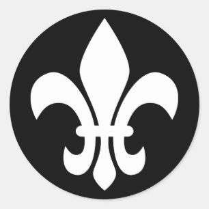 Fleur de Lis Classic Round Sticker