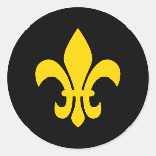 Fleur de Lis Classic Round Sticker