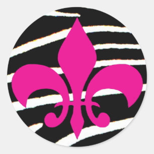 Fleur De Lis Classic Round Sticker
