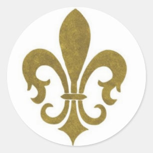 FLEUR DE LIS CLASSIC ROUND STICKER