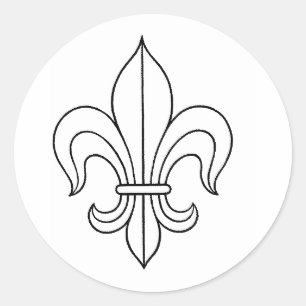Fleur-de-lis Classic Round Sticker