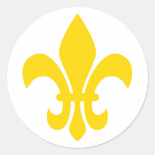 Fleur de Lis Classic Round Sticker